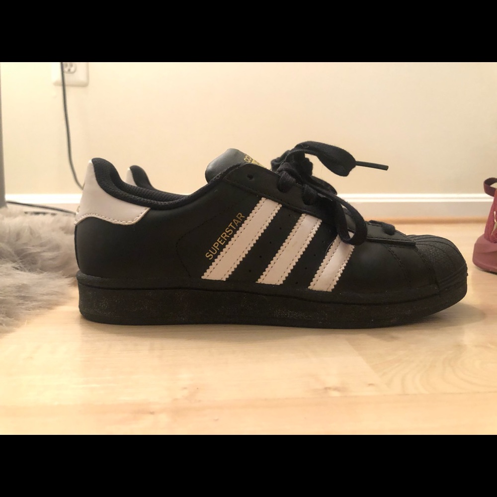 Black & White Adidas Superstars